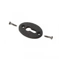 thumbnail image 4 of Renovators Supply Keyhole Escutcheon 1-3/4" Black Wrought Iron Keyhole Cover Plate w/Screws, 4 of 7