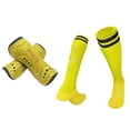 thumbnail image 2 of Soccer Shin Guards and Socks for Toddler Youth, Lightweight Soccer Shin Pads Protective Defender Gear for 3-5, 5-10, 10-15 Years Old Teen Boys Girls Sports Game(Yellow,M）, 2 of 6