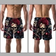 thumbnail image 3 of luoweisi Men's Beach Shorts Quick Dry Swim Trunks with Mesh Lining Skull XL, 3 of 5