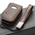thumbnail image 4 of Vitodeco Genuine Leather Smart Key Fob Case for Kia Soul, Seltos, Sportage, Niro, Sorento, Telluride (2019-2022 Models) - 4 Buttons, Brown, 4 of 5