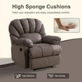 thumbnail image 2 of ANJ Manual Recliner Chair, Overstuffed Recliner with Soft Cushion and Wide Back, Comfy Padded Reclining Single Sofa for Living Room, 2 of 9