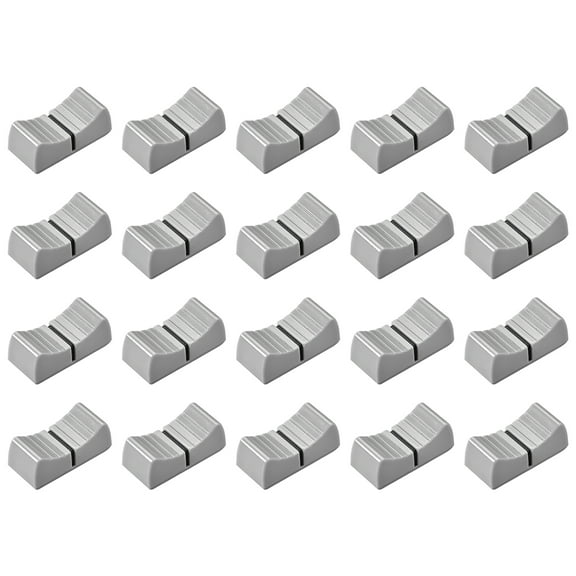 Unique Bargains Console Mixer Slider Fader Knobs Replacement for Potentiometer Gray Knob 0.94" x 0.43" x 0.39" 20pcs