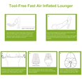 thumbnail image 6 of Imountek Solid Print Polyester Inflatable Air Sofa, Green, 6 of 11