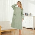 thumbnail image 2 of CAIXIA Robes For Women Long Women's Long Knit Coral Bathrobe with Pockets for Home Comfort and Warmth, 2 of 4