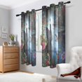 thumbnail image 2 of Yayeee Window Curtains Light Filtering 63"x52" Grommet Panel Pair Home Living Room Decor, Black Cats, 2 of 7