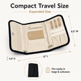 thumbnail image 7 of Kabuer Travel Jewelry Case, Foldable Jewelry Organizer for Earring, Ring, Necklace, Bracelet, Black, 7 of 7