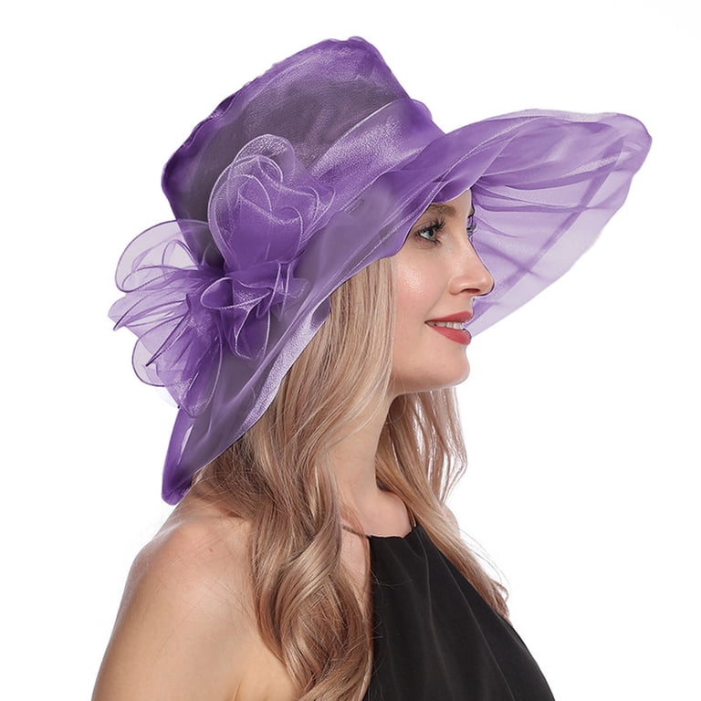 Uqiangy Fascinator Hats for Women Garden Party Hat Church 