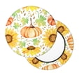 thumbnail image 2 of Lsque Autumn Theme Pattern Round Bar chair cushion covers Velvet Fabric Premium Comfort Protects from Scratches and Stains for 14-17 Inch Chair-13 inch, 2 of 7