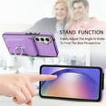thumbnail image 4 of JiaheCover for Samsung Galaxy A32 5G, Wallet Case,Slim Magnetic Shockproof Card Slot with Metal Ring Holder Stand,Lightweight PU Leather Anti- Scratch Support Magnetic Card Mount, purple, 4 of 8