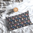 thumbnail image 5 of Goofa Garden Gnomes Print Plush Throw Pillow Case, Soft Velvet with Hidden Zipper, Decorative Cushion Cover for Sofa, Bed, Car, and Home Décor-16"x24", 5 of 6