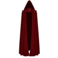 thumbnail image 3 of YWDJ Shawl Wraps for Women Men Halloween Solid Buckle Hooded Removable Gothic Devil Party Cloak Red XXXXL, 3 of 4