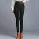 thumbnail image 4 of Gibobby pantalones de entrenamiento para mujer Pantalones térmicos de invierno para mujer, informales, sólidos, cálidos, elásticos, de cintura alta, capris térmicos (Negro, XXXL), 4 of 5