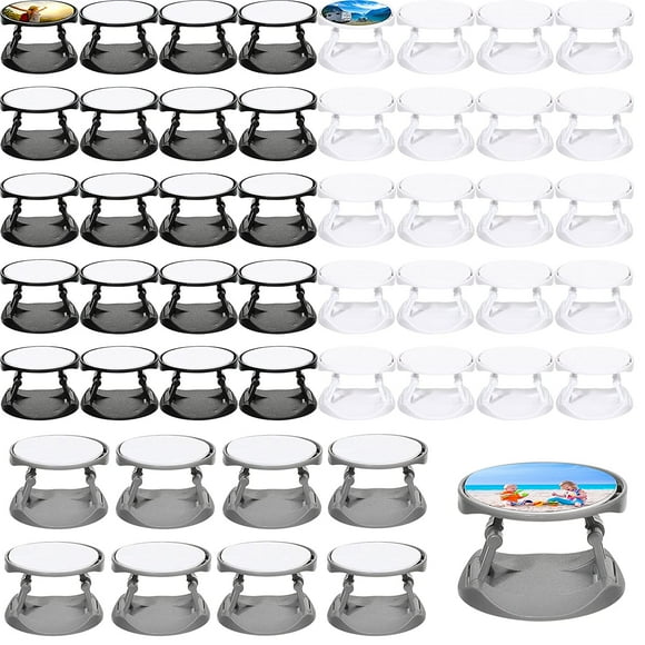 49 Pieces Sublimation Phone Holders Set Sublimation Collapsible Phone Grip Holders Sublimation Blank Phone Holder Phone Grip Self-Adhesive Sublimation Phone Holders for Smartphones and Tablets