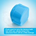 thumbnail image 3 of Denture Soaking Cup Dental Retainer Case Cleaning with Strainer Basket, Orthodontic Bath Box Mouthguard Storage Holder - Leak Proof and Lid Waterproof, 3 of 9