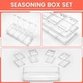 thumbnail image 5 of Januofit Clear Seasoning Box, 4 Piece Seasoning Rack Spice Pots, Plastic Storage Container Condiment Jars with Lids and Spoon, Storage Container Spice Jar for Salt Sugar Tea Herbal Coffee Beans, 5 of 7