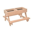 thumbnail image 3 of Comedero de madera para pollos y ardillas, sin residuos, contenedor de alimentación de 24 cm de alto Madera clara, 3 of 9