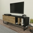 thumbnail image 2 of Linossa 60'' Modern TV Stand Wood Console Table Entertainment Unit with Metal Leg for 70'' TVs Marble Gold Finish, 2 of 7