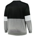 thumbnail image 3 of Men's Fanatics Black/Heather Gray Brooklyn Nets Big & Tall Split Pullover Sweatshirt, 3 of 3