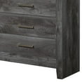 thumbnail image 4 of 6 Drawer Wooden Dresser with Metal Bar Pulls Rustic Gray, 4 of 4