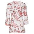 thumbnail image 5 of frariair ​Ladies Lightweight Knit Top With Feminine Ruffle Accents And Flowy Silhouette For Casual Everyday Elegance​ Pink, 5 of 5
