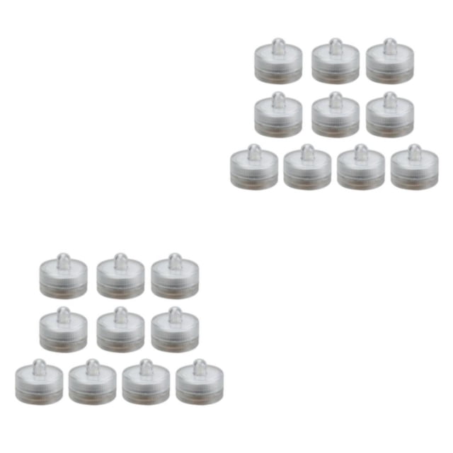 Decodeary Stylish Submersible LED Tea Candles for Wedding Party Centerpieces White Light 3 x 2.6cm 2Set