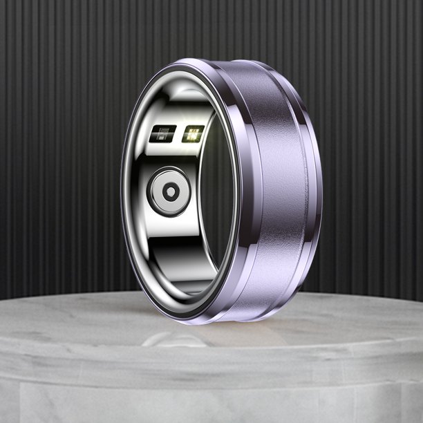 Smart Ring Health Monitor Compatible con Bluetooth 5.1 para Android/iOS (púrpura)