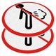 thumbnail image 3 of 2 Sheets of Car Stickers Vehicle NO Farting Decals Reflective Car NO Farting Stickers, 3 of 3