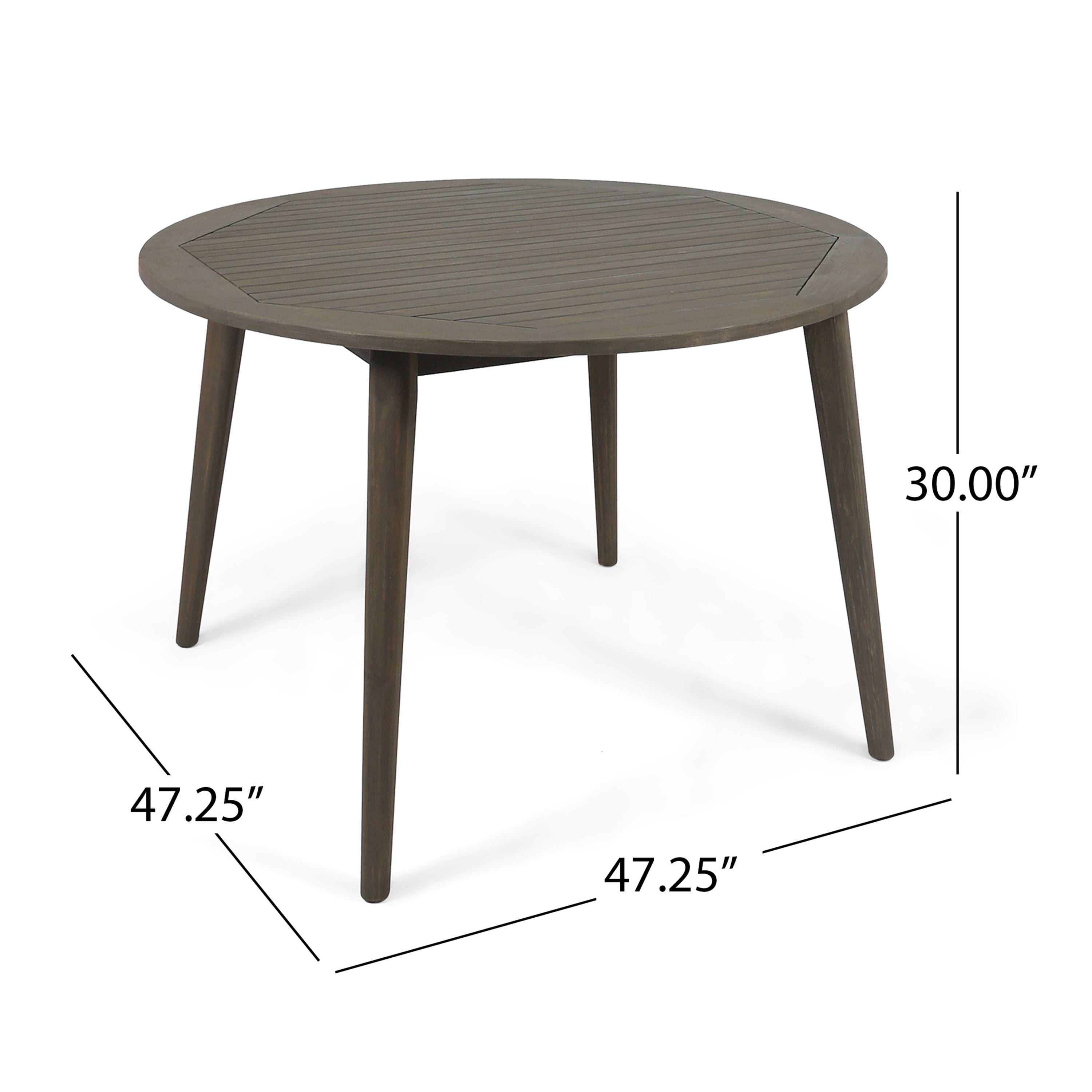 Euroco simple and sleek acacia wood dining table is the perfect addition to any backyard space