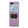thumbnail image 5 of Feishell Compatible with Samsung Galaxy Z Flip 6 Case with Card Holder Slots,Shockproof Premium PU Leather + Hard PC Slim Fit Protective Phone Case for Samsung Galaxy Z Flip 6,Purple, 5 of 6