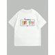 thumbnail image 2 of Women's Colorful Printed Crew Neck Short Sleeve T-Shirt Graphic Tees Women Tops Tee For Adult, Men, Women, Teen, Teenager, Adolescent, Youth, 2 of 5