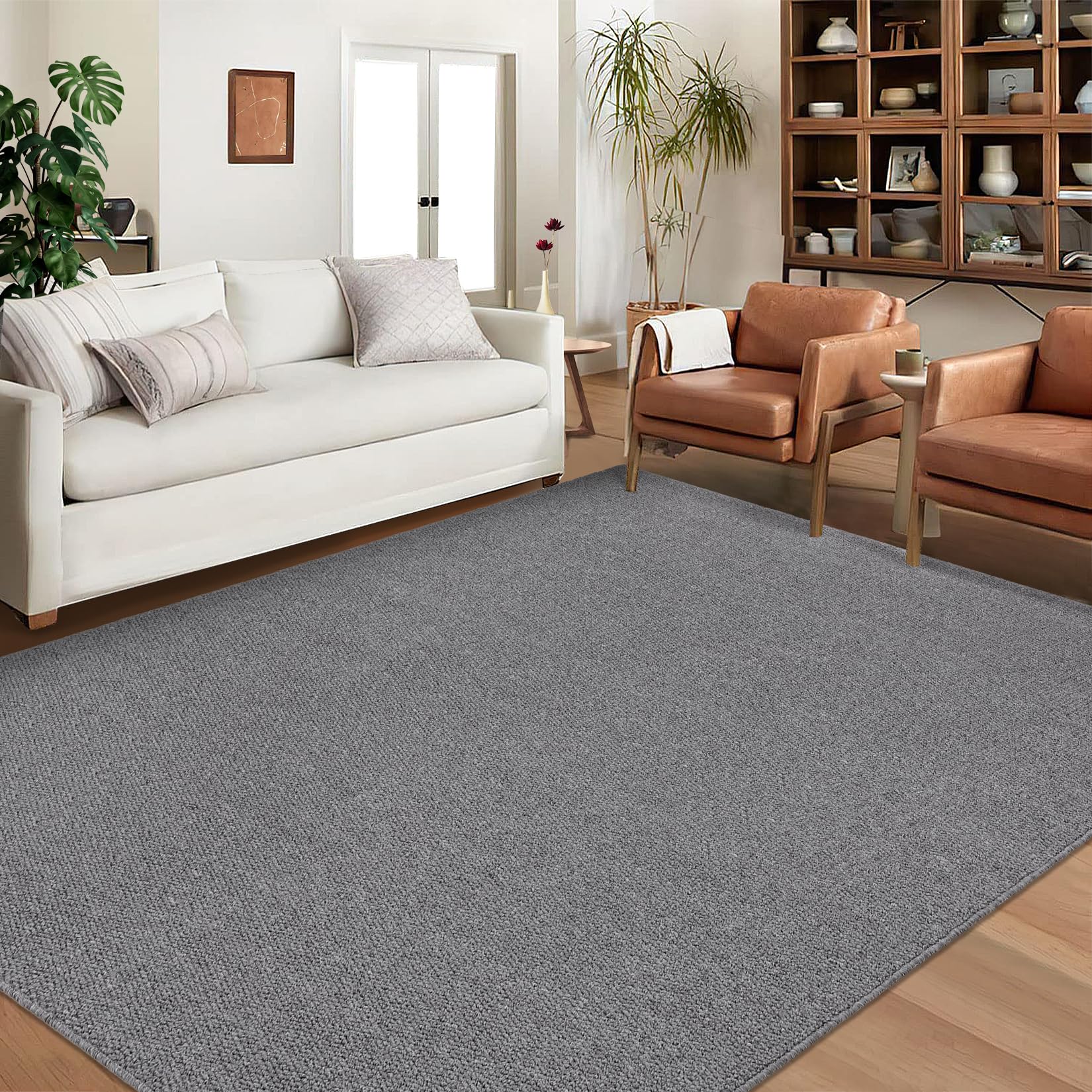 Rugs for Living Room,Area Rug Washable Rugs for Living Room Bedroom Office Nursery Modern Solid Area Rug Contemporary Minimalism Rug Low Pile Neutral Soft Rug Non Slip Farmhouse Floor Cover