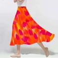 thumbnail image 2 of 2 Maxi Skirts for Women 2025 Women's Fashion Flower Printing A Character Elastic Waist Big Leisure Time Skirt, 2 of 5
