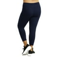 thumbnail image 3 of Women's Cotton Soft Capri Leggings Activewear, Navy-3XL, 1 Pack, 3 of 4
