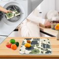 thumbnail image 3 of Yayeee Dish Drying Mat for Kitchen Counter 16" x 18" Microfiber Super Absorbent Coffee Decorative Pad, Navy Flower, 3 of 9