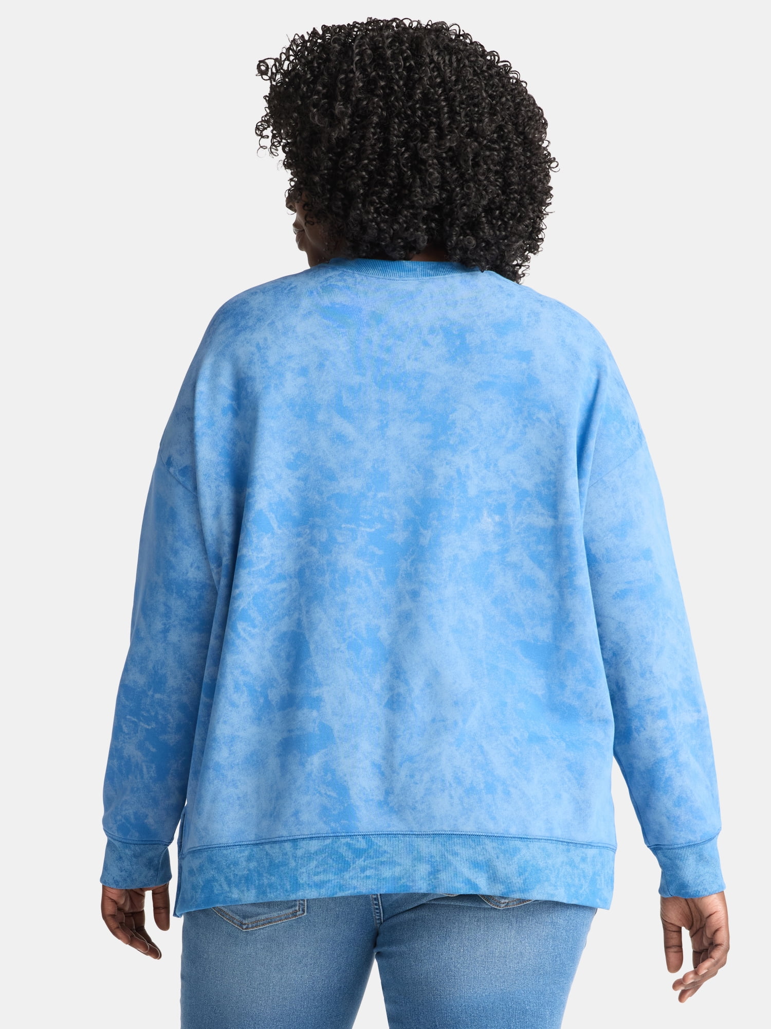 Terra & Sky Women's Plus David Bowie 1974 Graphic Sweatshirt with Long Sleeves, Sizes 0X-5X