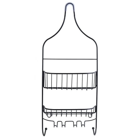 Bath Bliss Contour Shower Caddy, Iron, Matte Black