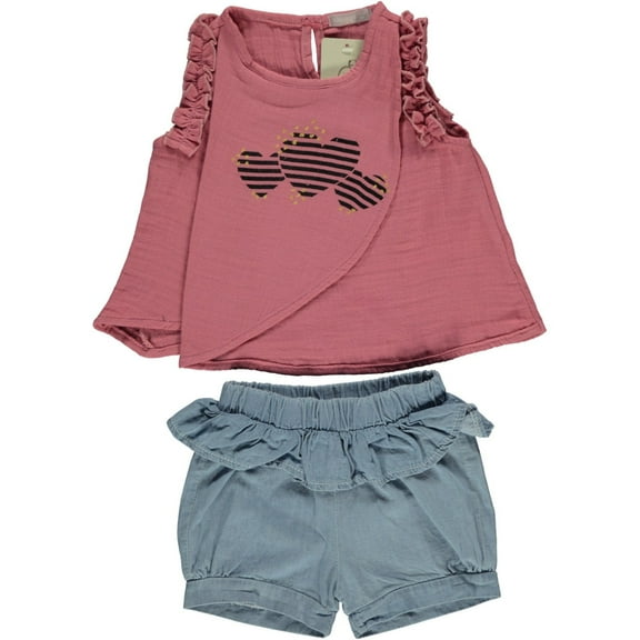 Queen Of Hearts 2-Piece Top & Shorts Set