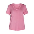 thumbnail image 5 of Time and Tru Women’s V-Neck Washed Tee with Short Sleeves, Sizes XS-XXXL, 5 of 5
