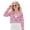 Axolotl Strawberry Pink, variant on COEQINE Girls Crop Top Sweatshirt Long Sleeve Crewneck Fall Winter Pullover Cute Casual Loose Fit Streetwear Clothes for Teen Kids Age 5-6, Axolotl Strawberry Pink