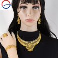 thumbnail image 5 of 24K Dubai Gold Plated Jewelry Set For Women, Wedding Jewelry Set, African Jewelry, Arab Jewelry, Gift For Her, Gift For Mom, 5 of 5