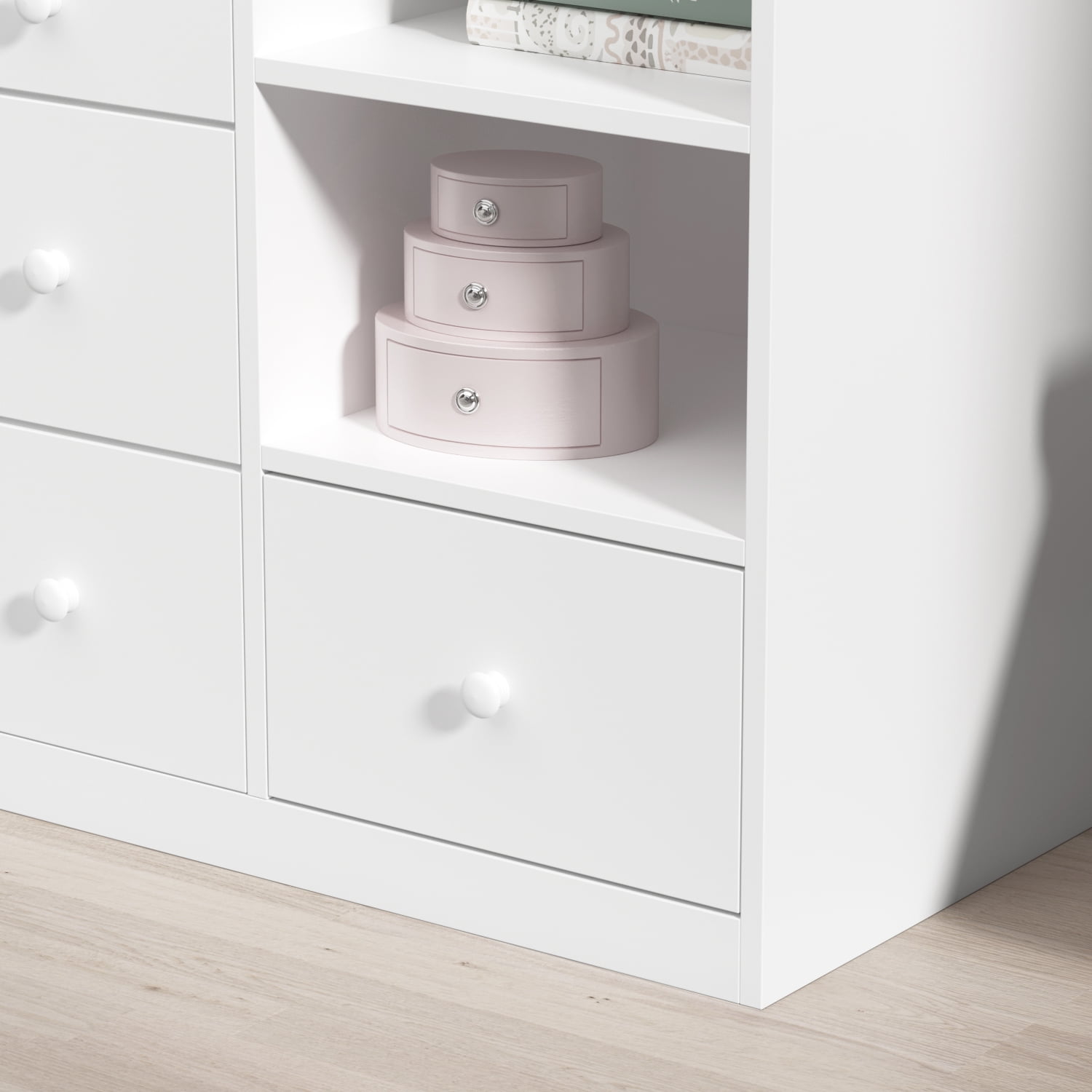 OXYLIFE Baby Changing Table Dresser Nursery Chest with Storage-Infant & Toddler, 5 Drawers, White