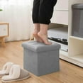 thumbnail image 4 of Portable Folding Stool, Folding Storage Ottoman Cube – Padded Footrest Stool, Toy Box, and Step Stool, Foldable Storage Box for Dorm, Living Room, and Space-Saving, Folding Chair, 4 of 9