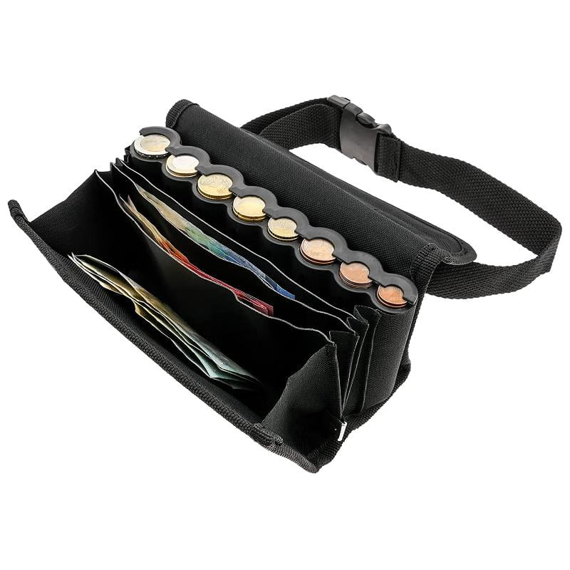 Large Capacity Coin Organizer Cash Envelope Wallet Adjustable Strap for Men Women Portable Belt