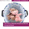 thumbnail image 4 of Sortora Large Laundry Basket, Waterproof Canvas Laundry Hamper, Collapsible Storage Basket Bin for Kids Room, Toy Organizer, Nursery Hamper, Clothes Hamper, Baseball, 4 of 7
