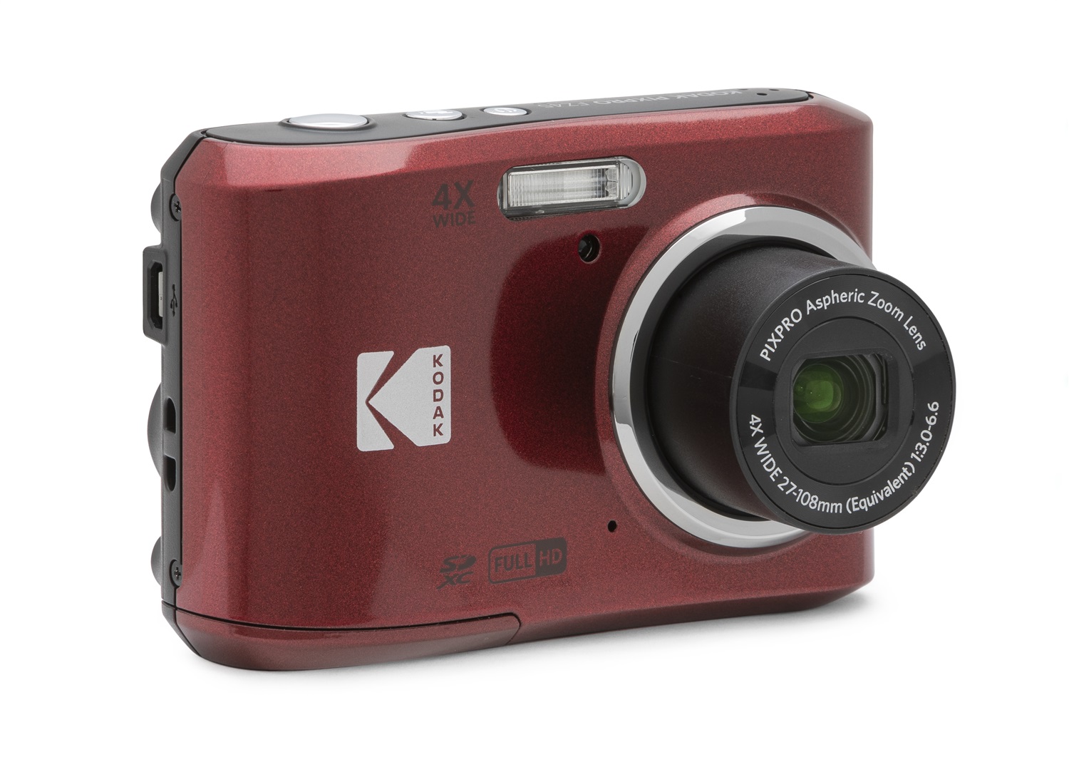 Kodak PIXPRO FZ45 Digital Camera (Red) + Point & Shoot Camera Case + Sandisk 128GB SDXC Memory Card - image 4 of 8