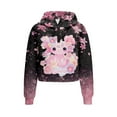 thumbnail image 4 of Chaqlin Cute Axolotl Cherry Blossom Quarter Zip Up Sweatshirts for Kids with Pocket Oversize Plus Size Cozy Sweatshirt for Camping Fishing Weekend Size 13-14, 4 of 7