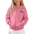 thumbnail image 5 of NAISIBABY Girls Hooded Sweatshirt – Fleece-Lined Long Sleeve Casual Zip-Up Jacket Pink Size 7, 5 of 8