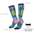 thumbnail image 4 of Vsdgher Colorful floral Knee Socks, High Socks Long Stretchy Sock Women Knee High Stocking, Long Socks for Women, 4 of 6