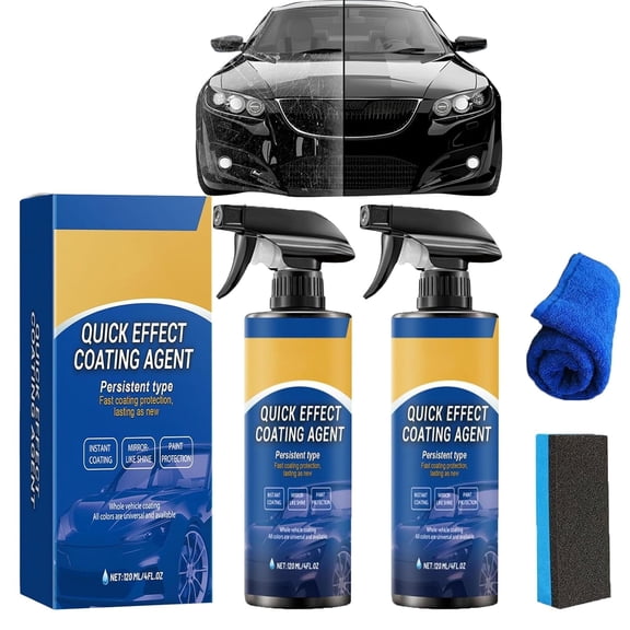 Undersunny Car Shine, Undersunnie Car Polish Spray, Cliprain/Magoloft New Car Coating Spray for Shine & Protection, Fast-Acting Glass-Finish Coating, Quick Effect Coding Agent (2 Sets)