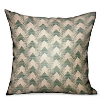 Plutus Forest Jade Sea Green Chevron Luxury Outdoor/Indoor Throw Pillow Double sided 22" x 22"